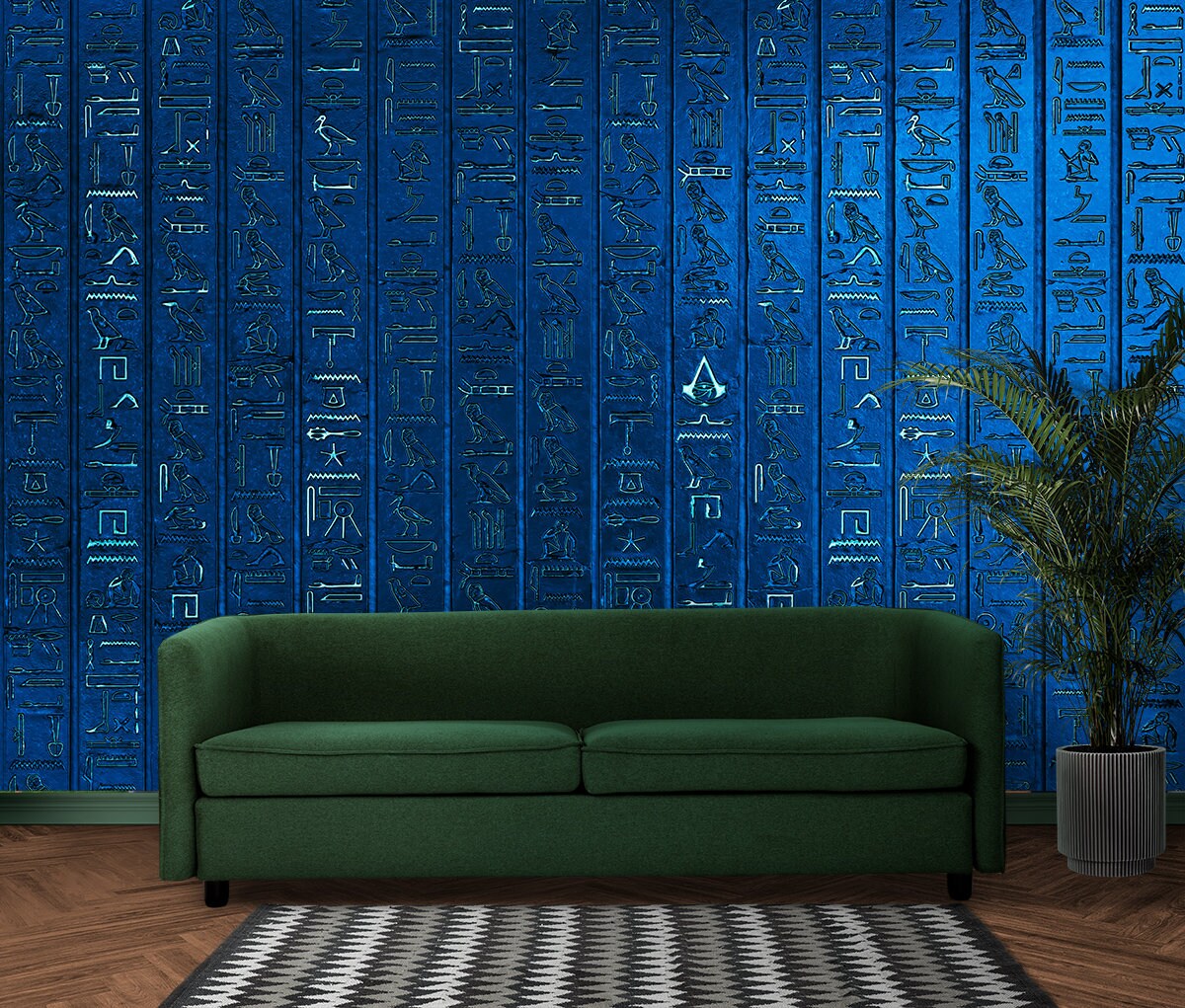 Egyptian Wallpaper Blue Wall Mural Ancient Egypt Mythology Wallpaper ...