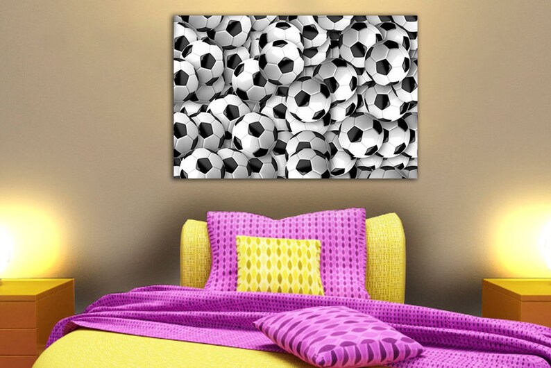 Soccer Ball Canvas Ball Boy Art Sport Wall Art Soccer Decor Etsy