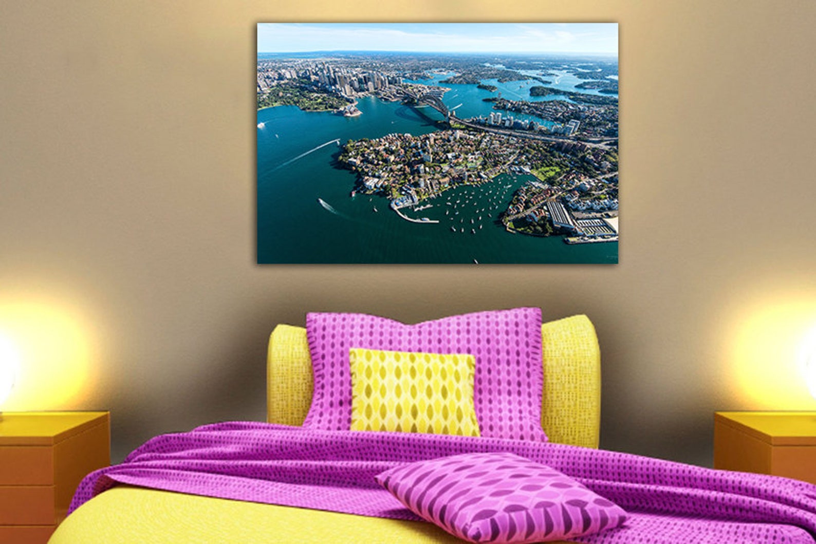 Sydney canvas Australia wall art Architectural décor New South Etsy