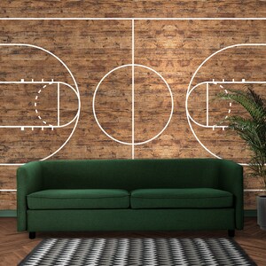 Basketball Wall mural Sports Party Decorations Wall Wallpaper Kids Room Decor Play wallpaper Sport Decor Game wall mural Teen boy wall decal