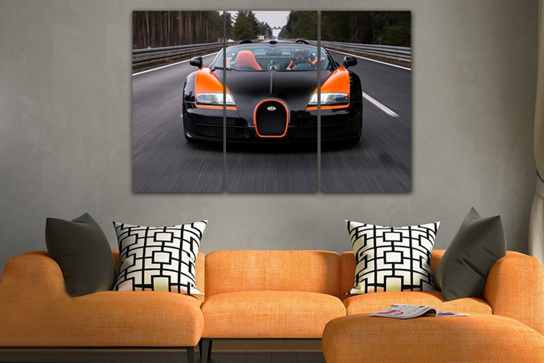 Sport Car Canvas Car Wall Décor Transport Art Engine Print Etsy
