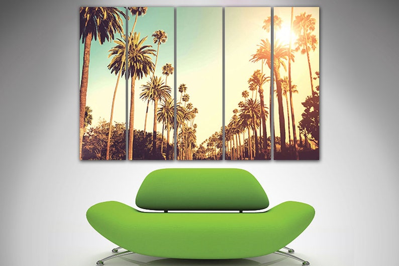 Los Angeles Canvas California Wall Décor City Wall Art Palm Etsy