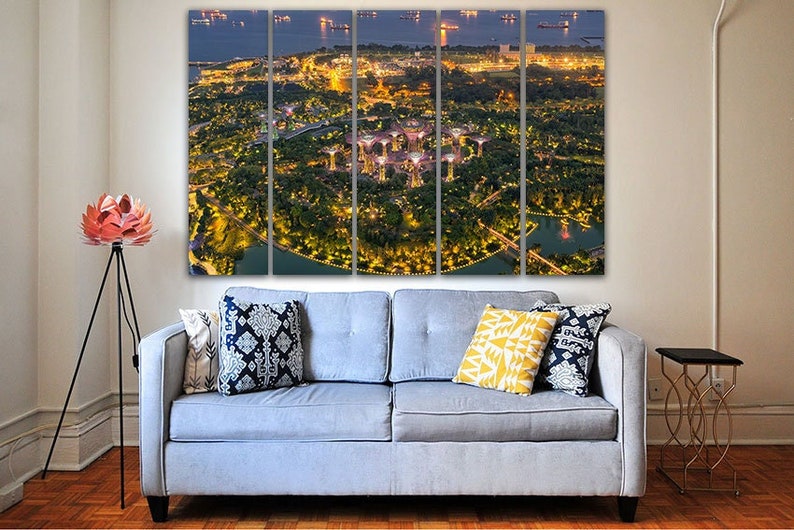 Singapore Canvas Asia Decor Garden by Bay Singapore Wall Art Etsy