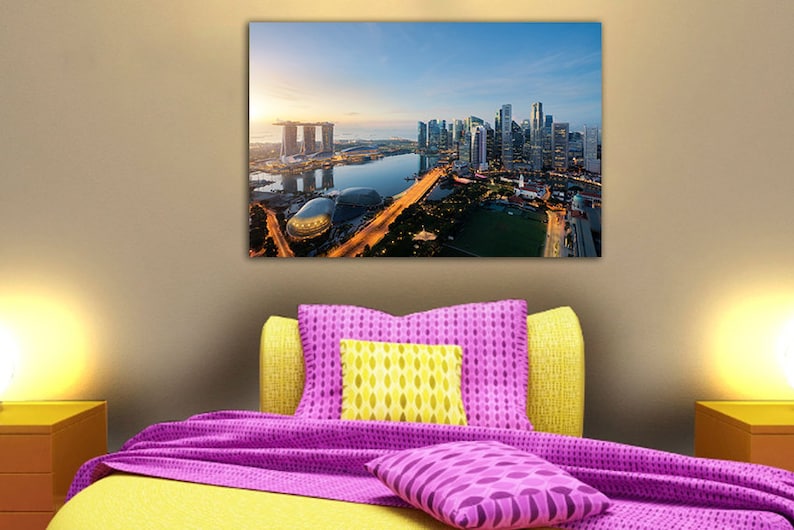 Singapore Canvas Asia Decor Garden by Bay Singapore Wall Art Etsy
