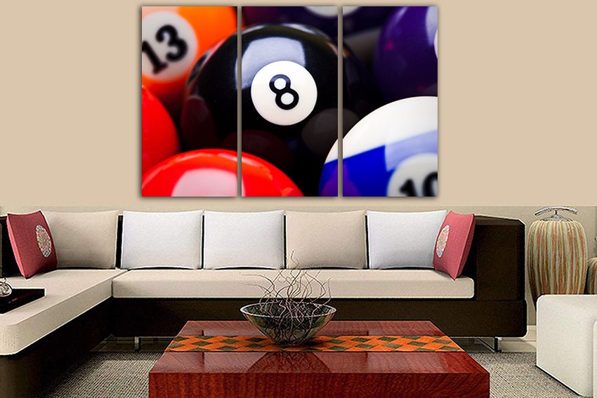 Billiard Ball Canvas Billiard Wall Art Sport Print Pool Wall Etsy
