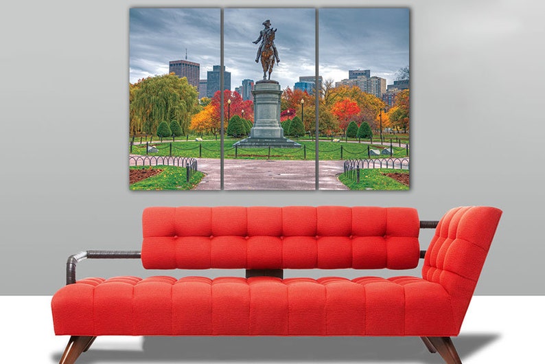Public Garden Wall Art Canvas City Decor Boston Park Art Etsy