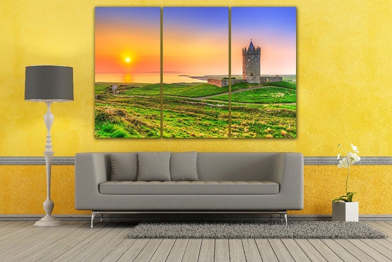 Ireland Canvas Landscape Print Summer Wall Decor Sunset Art Etsy