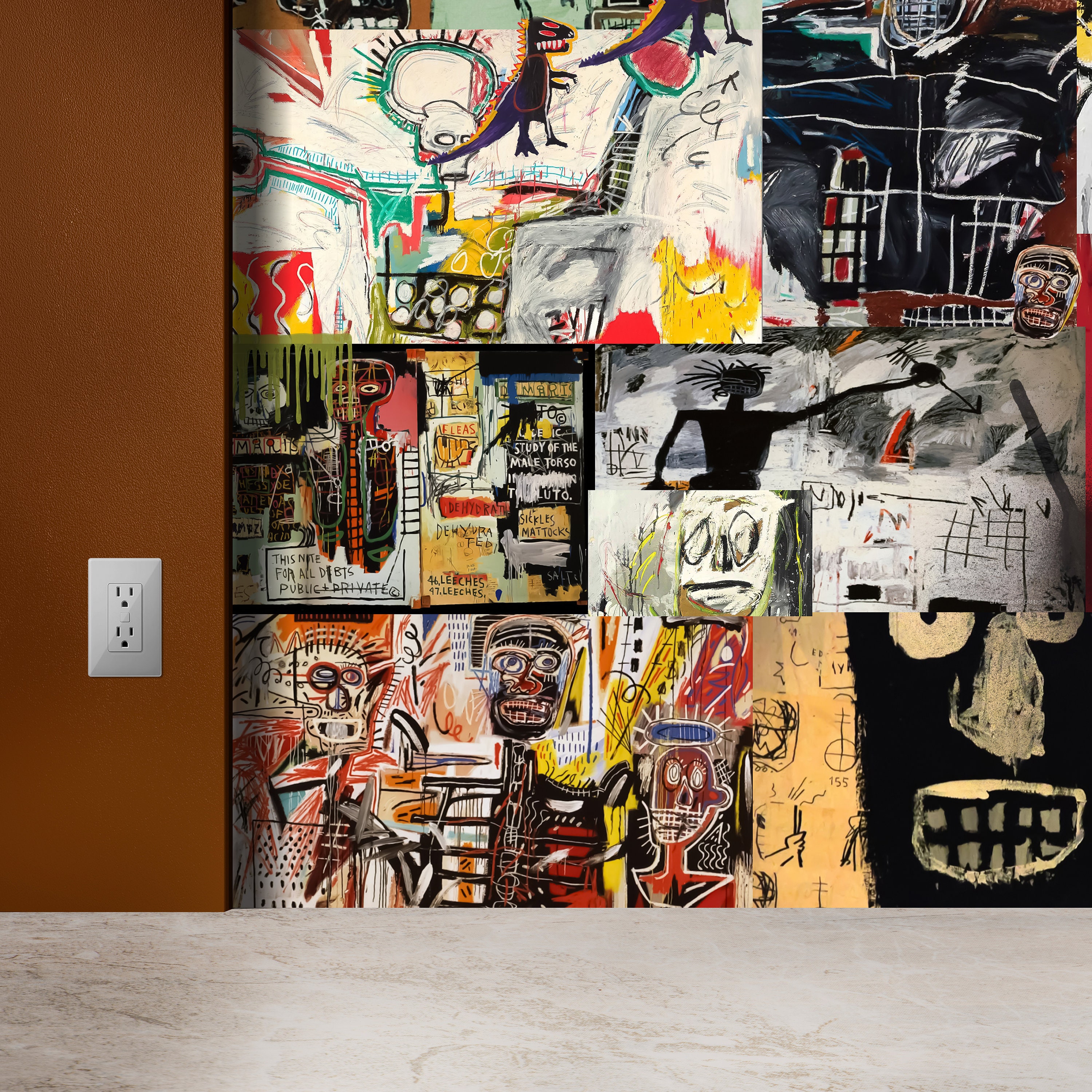 Urban Street Art Collage Peel & Stick Wallpaper Graffiti Wall Mural ...