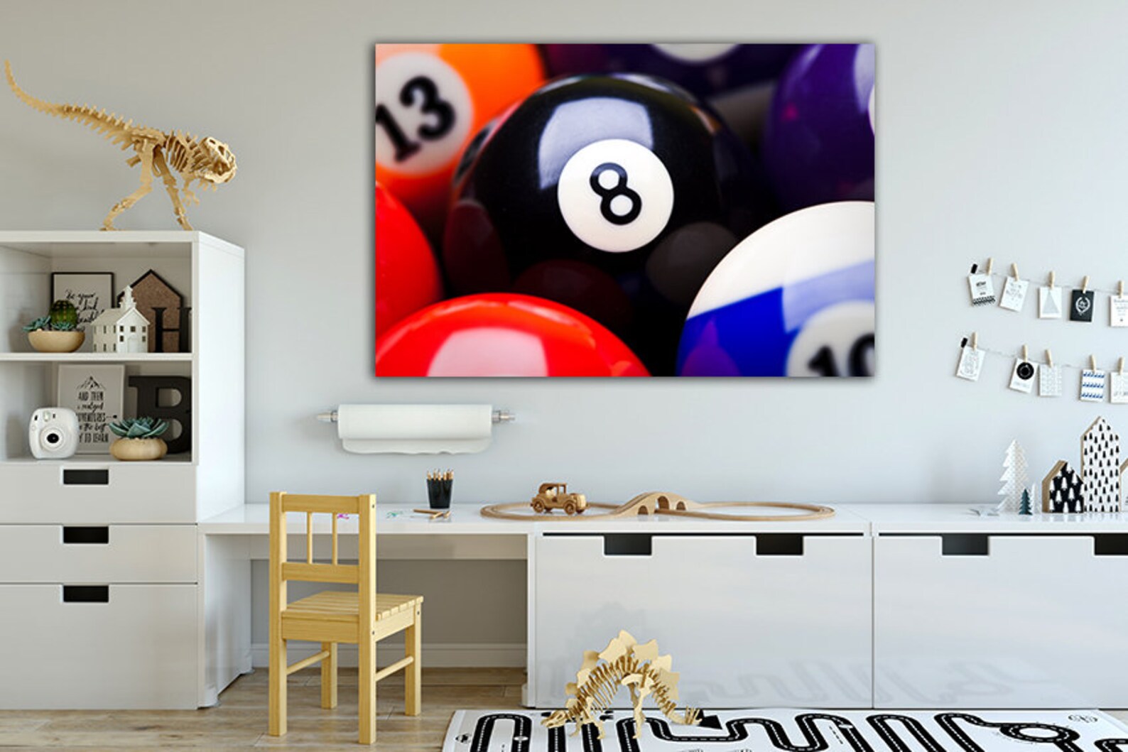 Billiard Ball Canvas Billiard Wall Art Sport Print Pool Wall Etsy