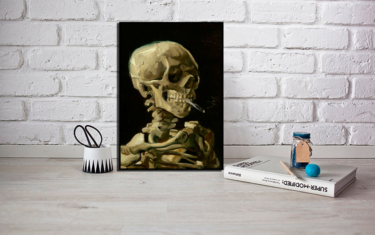 Картина ван гог скелет с сигаретой