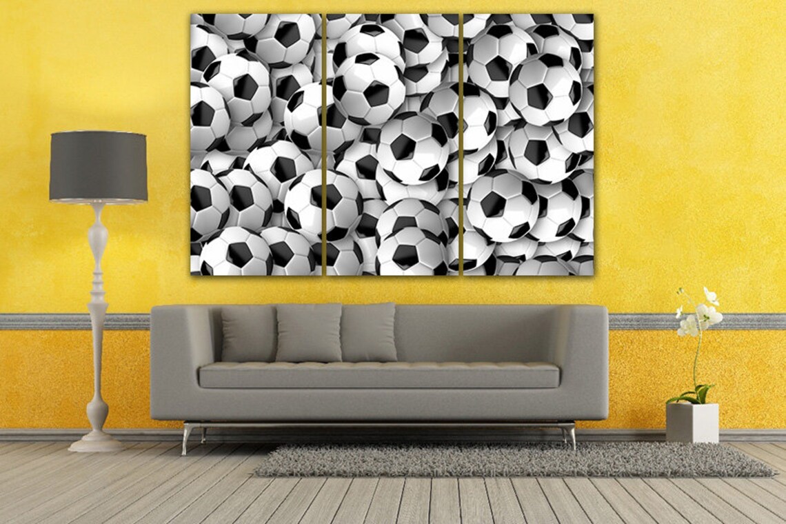 Soccer Ball Canvas Ball Boy Art Sport Wall Art Soccer Decor Etsy