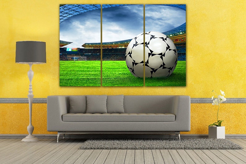 Soccer Ball Canvas Ball Boy Art Sport Wall Art Soccer Decor Etsy