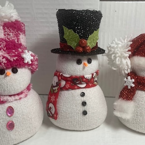 Snowman Family Winter Sock Family Snow Table Sitter Gnome Snowflake Sasquatch Snowball Snowstorm Iceman Puppet Abominable Frosty Bunny Ice