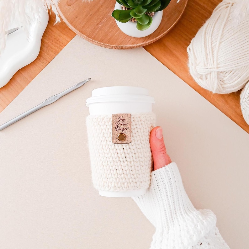 Crochet Cup Cozy, Crochet Cup Sleeve, Reusable Cup Sleeve, Mug Warmer, Coffee Cup Sleeve, Unique Gifts for Her image 4