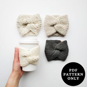 CROCHET PATTERN | Crochet Cup Cozy, Crochet Cup Sleeve, Coffee Cup Sleeve | The Knus Cup Sleeve