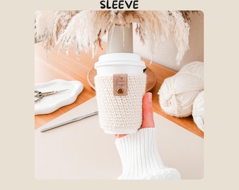 Crochet Cup Cozy Pattern, Coffee Cup Sleeve Pattern, Beginner Crochet, Crochet Pattern PDF | The Classic Cup Sleeve