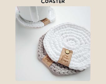 Patrón de posavasos de ganchillo, patrón de ganchillo para principiantes, decoración del hogar hecha a mano, descarga instantánea en PDF / El posavasos Koffie