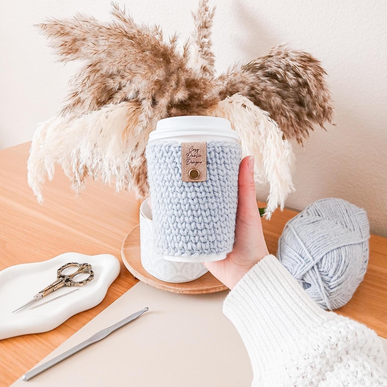 Crochet Cup Cozy, Crochet Cup Sleeve, Reusable Cup Sleeve, Mug Warmer, Coffee Cup Sleeve, Unique Gifts for Her image 2
