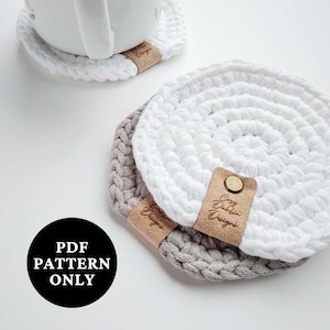 CROCHET PATTERN | Crochet Coasters, Home Decor, Kitchen Decor | The Koffie Coaster
