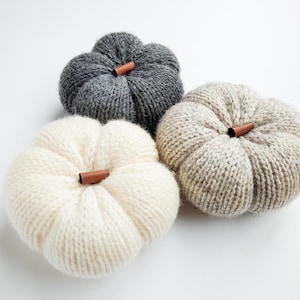 Stuffed Knit Pumpkins, Decorative Pumpkin, Home Accents, Fall Decorations, Thanksgiving Table Centerpiece