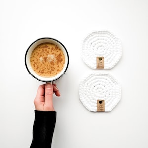 Coffee Table Coaster, Crochet Coasters Set, Coffee Table Decor, Unique Gifts for Her, Set of 2 | The Koffie Coaster