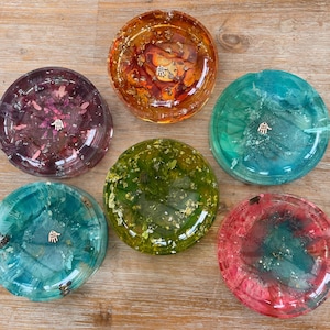 Schmuckschale Harz Schmuck Ring Halter Runde Schale Kristallschale