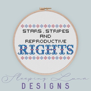 Stars and Stripes - Cross Stitch Pattern - Feminist Cross Stitch - Modern Cross Stitch - Snarky Cross Stitch - PDF Digital Download