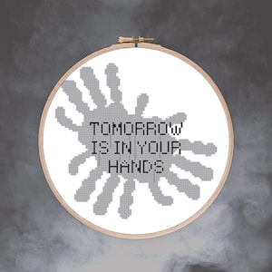 Tomorrow Is In Your Hands Cross Stitch Digital PDF Pattern Horror Video Game