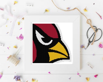 Big Red Cardinal Cross Stitch - Sports Cross Stitch - Bird Cross Stitch - Modern Cross Stitch - Animal Cross Stitch - Digital PDF Download