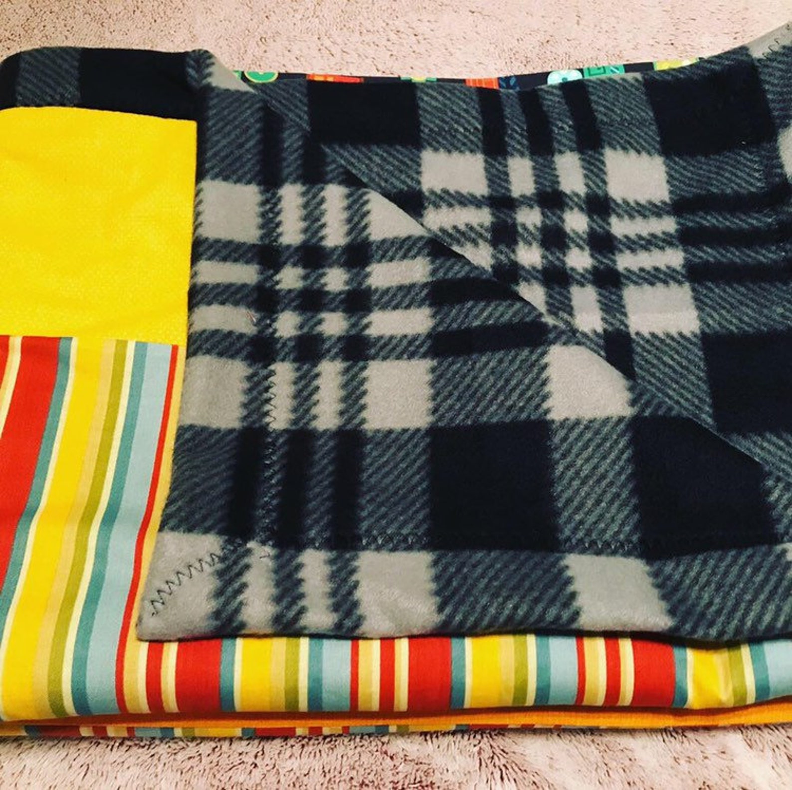 Movie blanket perfect for movie theaters cotton and fleece Etsy