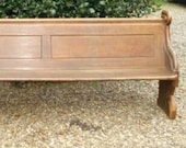 Pew Oak 7 ft Church Pew Carved Detailing