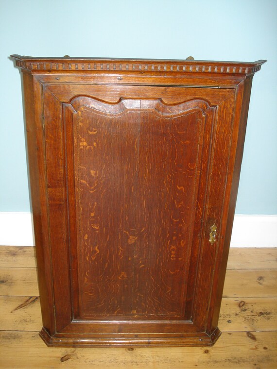 Antique Georgian Oak Corner Cabinet Uk Delivery Only Free Etsy