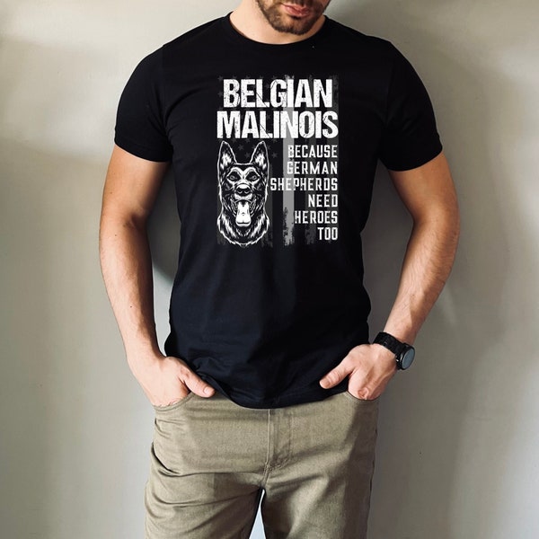 Belgian Malinois | K9 | Gray Line | Corrections Officer | Hero T-Shirt