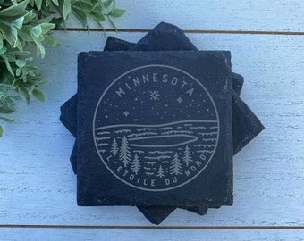 Minnesota Slate Coaster Set | Minnesota Gifts
