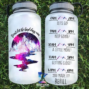 Don&#39;t Let The Hard Days Win | Motivational 34oz Water Bottle