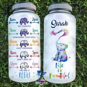 Life Is Beautiful Elephant | Personalized 34oz Bottle