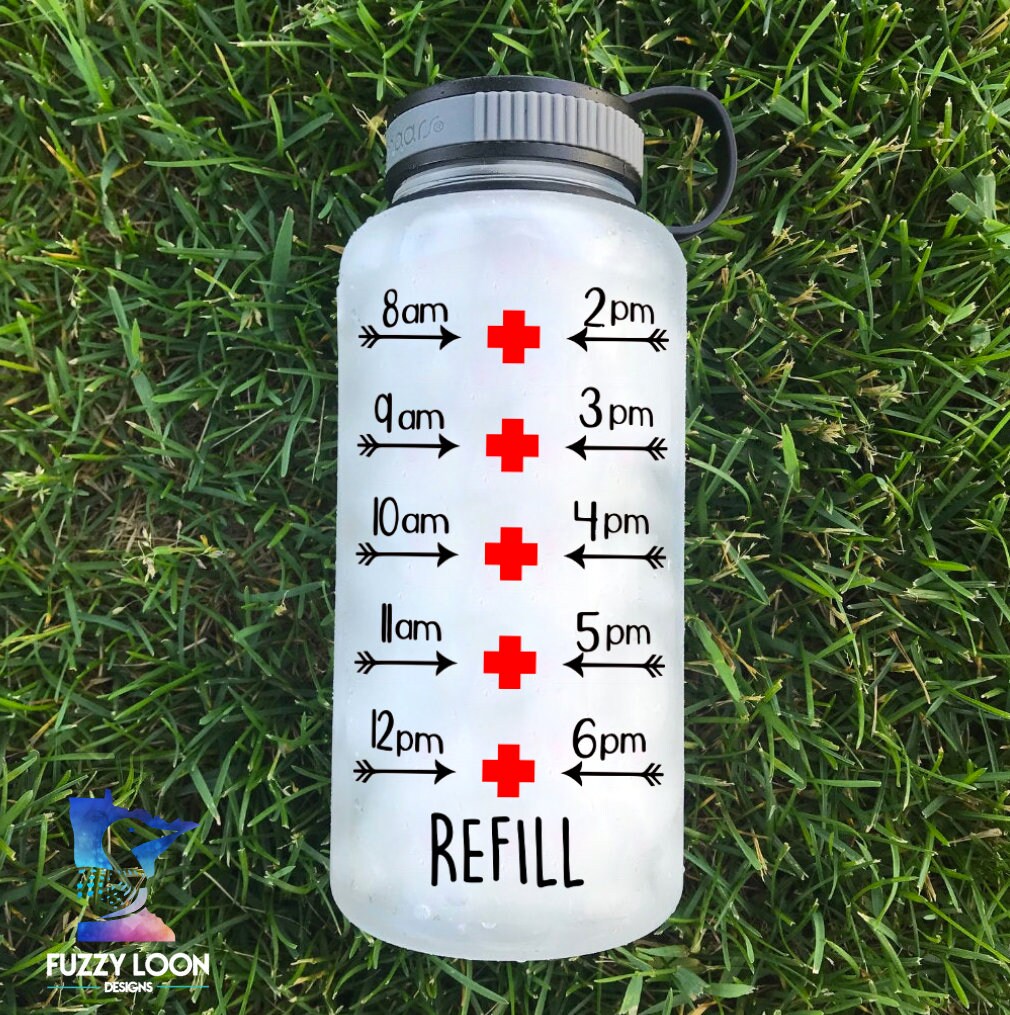 Motivational Nurse Water Bottle Personalized 34oz Bottle Etsy