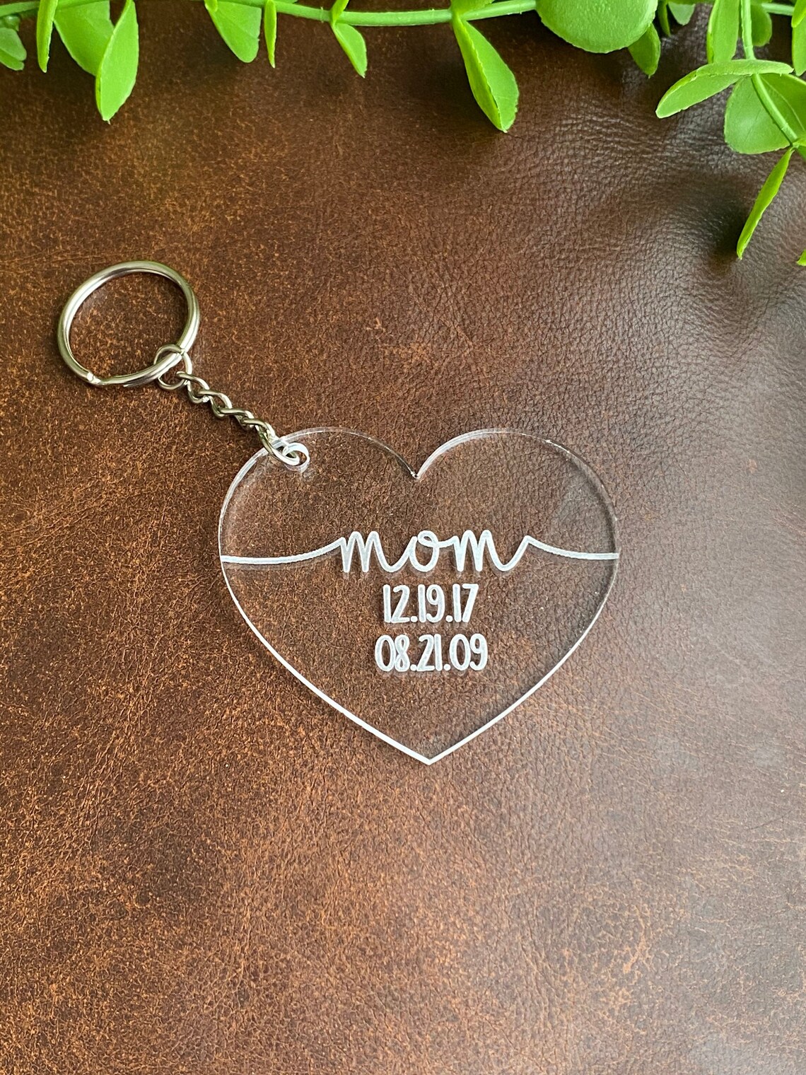 Personalized Mom Keychain Mother's Day Keychain Etsy