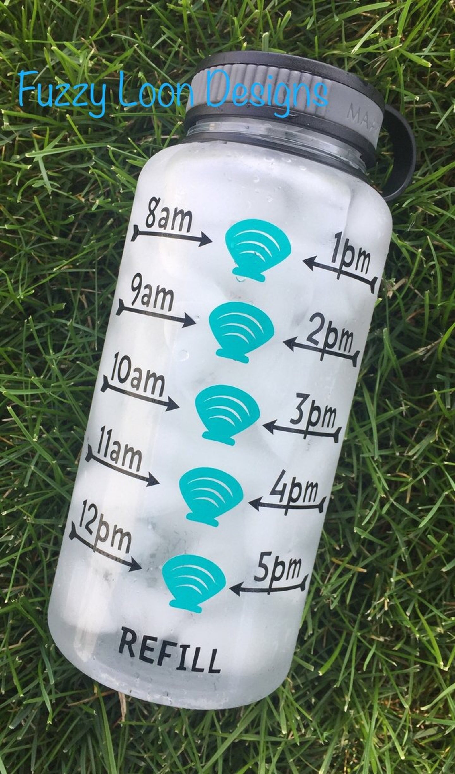 Motivational Otter Water Bottle With Hourly Time Tracker Etsy
