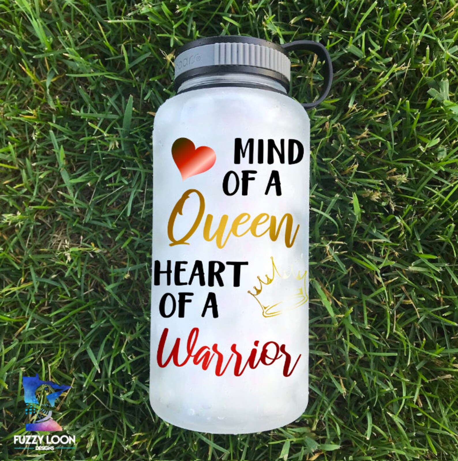 Mind of A Queen Heart of A Warrior Motivational Water - Etsy