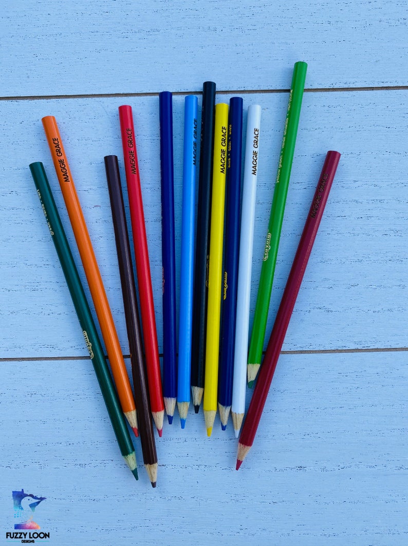 Personalized Crayola Colored Pencils 12 Pack Etsy
