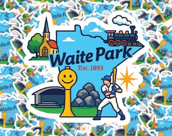 Waite Park Minnesota Sticker  | Laptop Sticker | Water Bottle Sticker
