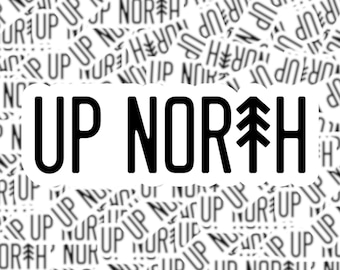Up North Tree Sticker | Laptop Sticker | Water Bottle Sticker | Minnesota Sticker