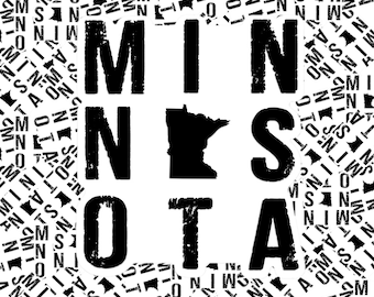 Minnesota Square Design | Laptop Sticker | Water Bottle Sticker