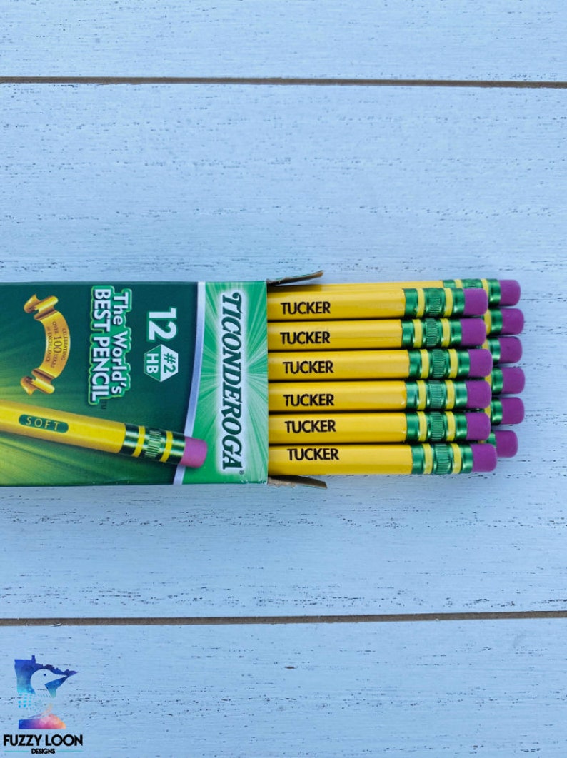 Personalized Engraved Pencils 12 Pack image 0