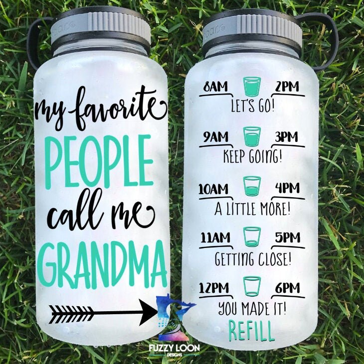 My Favorite People Call me Grandma Water Bottle - Customizable