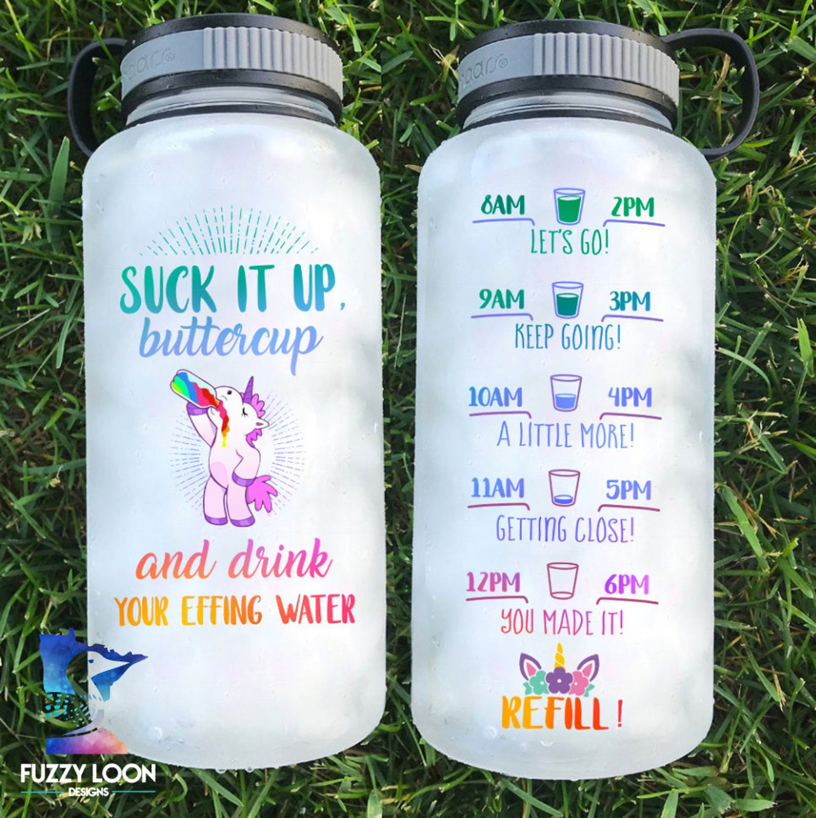 Kids Water Bottle Personalized, Insulated Thermal Mug with Popup Straw Lid,  Optional Carabiner Clip, 20oz