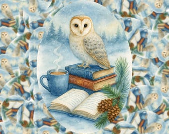 Snowy Owl Books Sticker | Laptop Sticker | Water Bottle Sticker