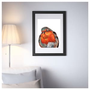 Robin A4 Print - Robin Art, Robin Painting, Art, Artwork, British Wildlife, Robin Red Breast, Bird Art, Bird Painting, Robin, Wildlife, Bird