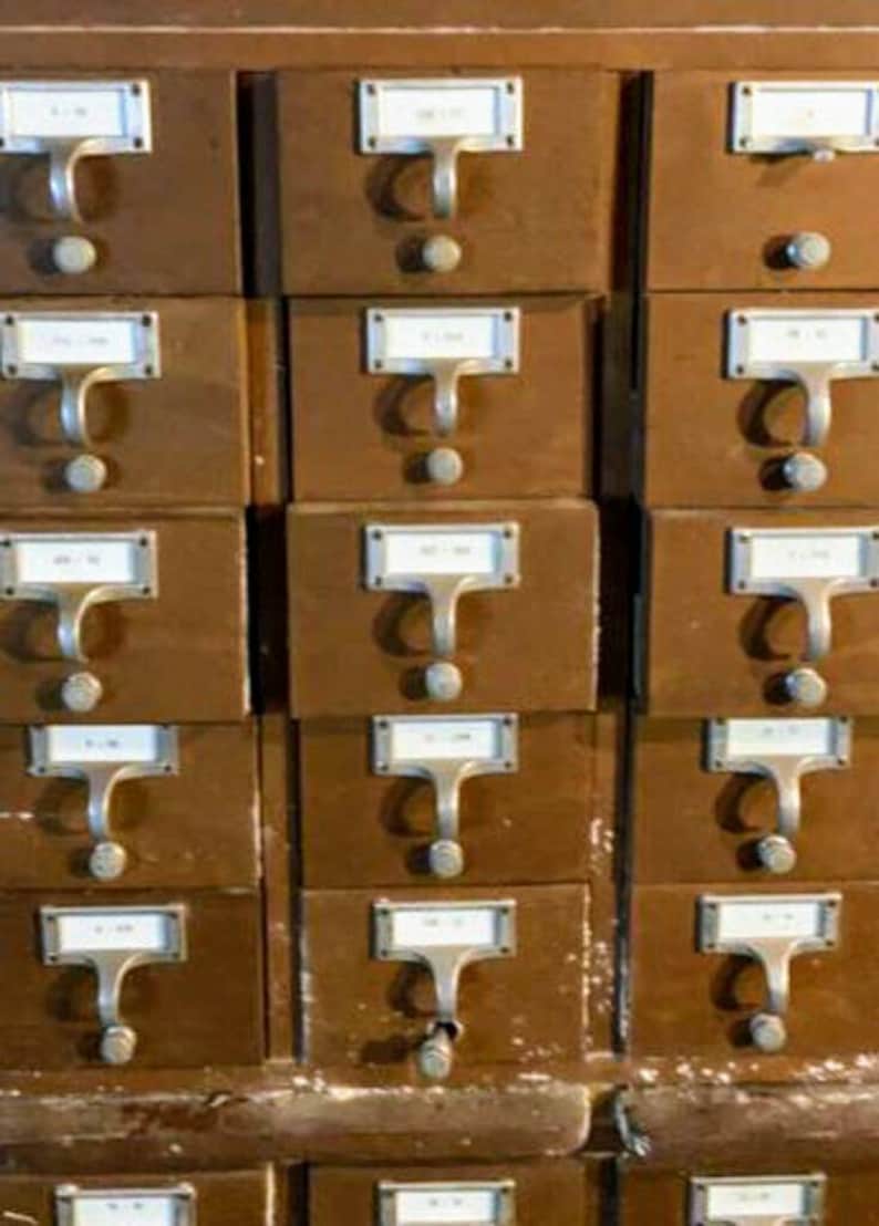 Authentic Vintage 1960s Library Card Catalog by Brodart 60 Etsy